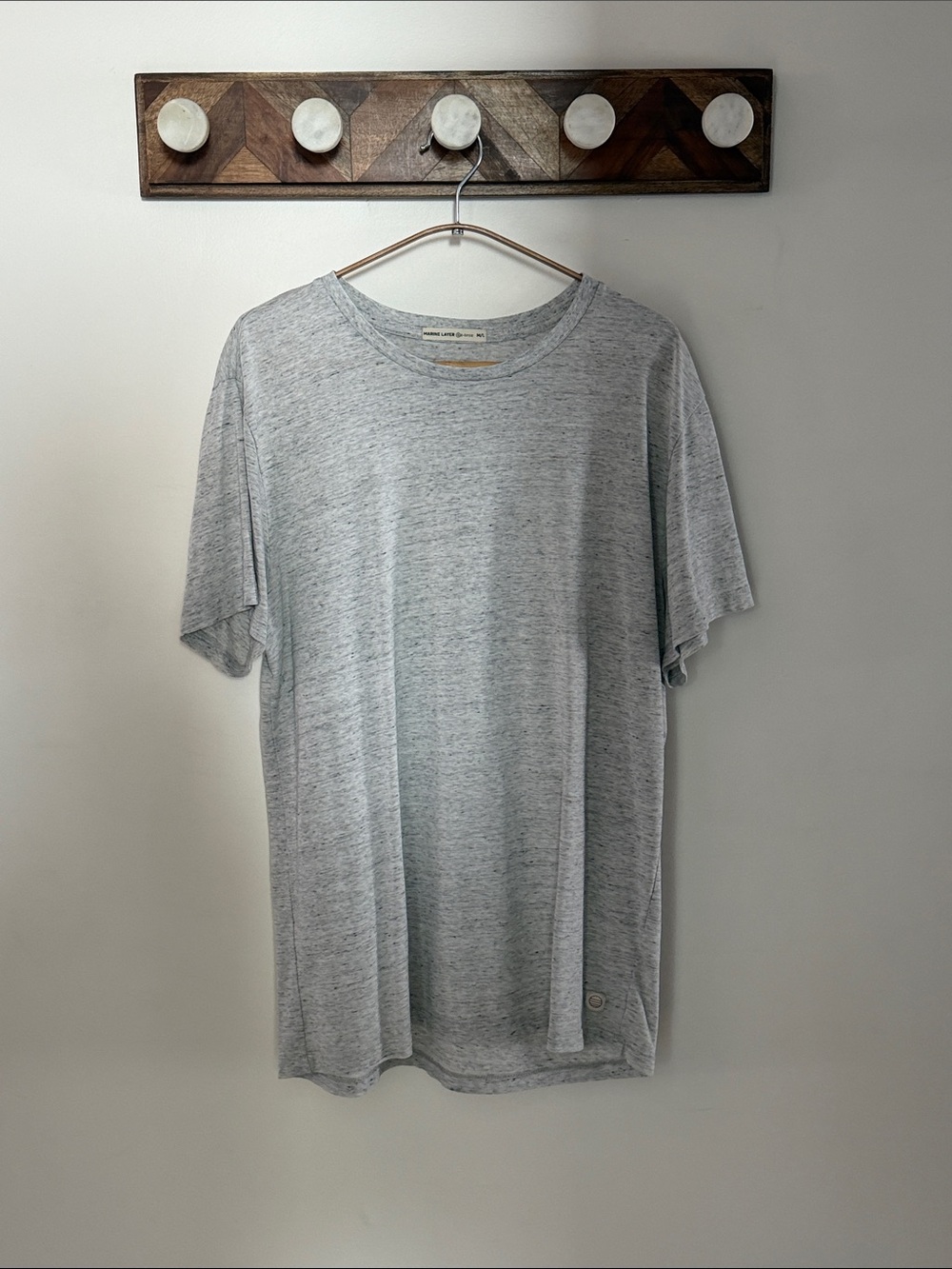 Marine Layer Heather Gray Short Sleeve Crew Tee